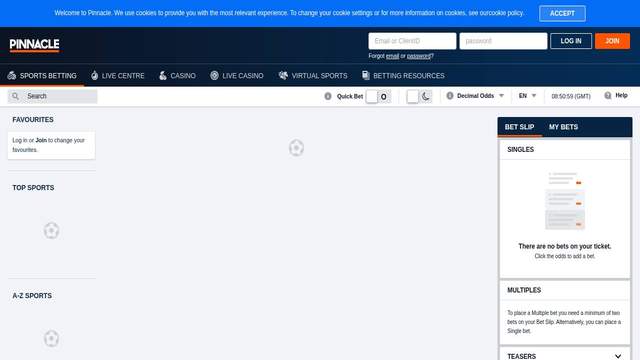 Pinnacle casino screenshot